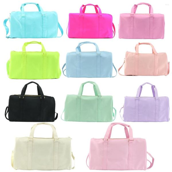 Duffel Bags Leisure Capacidade de Nylon Pink Nylon Bolsa de viagens à prova d'água Saco de viagens femininas de ioga removível armazenamento de bolsas de alta qualidade