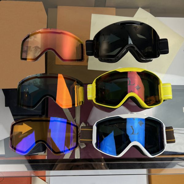 Monogramma monogramma a prova di sabbia sportiva all'aperto Sport Skiwewear Ski Goggles Giallo Switch Switch Lances Ride Work