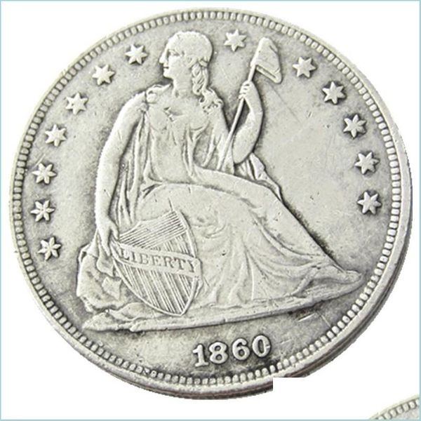 Outros suprimentos de festa festiva banhados 18601869 Pre￧o do d￳lar Sier Copiar moedas sentadas Dies Metal Craft Manufacturing Factory Liberty Dhi3K
