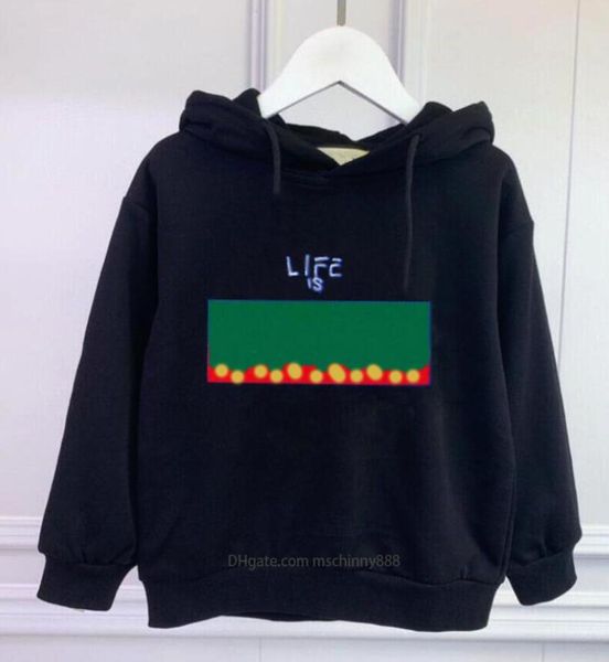 Çocuk Hoodies erkek kızlar sweatshirt moda mektupları baskılı üstler çocuk üstleri tasarımcı bebek giysileri çok renk