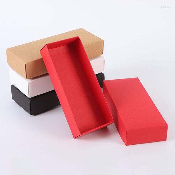 Geschenkpapier-Rechteck-Karton-Schmuckset-Box für Ohrring-Ring-Halsketten-Hochzeitsfeier-Verpackungsboxen Schmuck-Organizer-Etui