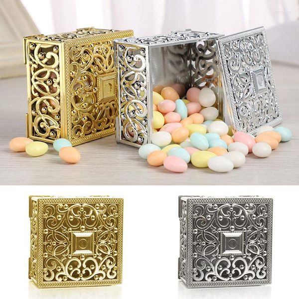 Подарочная упаковка 5pc Case Candy Boxs Квадратные коробки цветочный рисунок Полученная упаковка для хранения упаковки для хранения