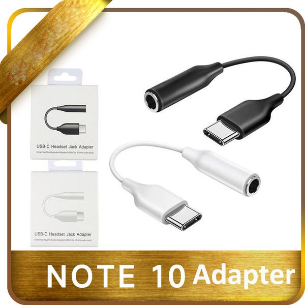 Adaptadores de telefone celular para samsung fone de fone de ouvido tipo C USB-C masculino a 3,5 mm Adaptador AUX Audio feminino Jack 20 Plus Note 10