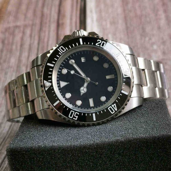 aaaaa ETA2836 Maquinaria automática SEA BLACK Dial 44mm Big Mecânica Men Watch Rotating Bezel Ceramic Insert 24 Jewels NH35A MIYOTA 8215 Oys