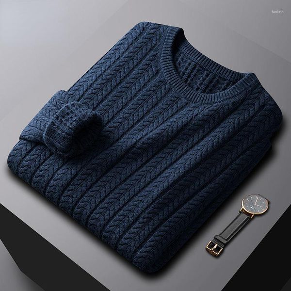Camisolas masculinos Sweater Sweater Men Autumn Winter Tops Casual Roupas Crewneck Cardigan Pullover Sweaer Knited D205
