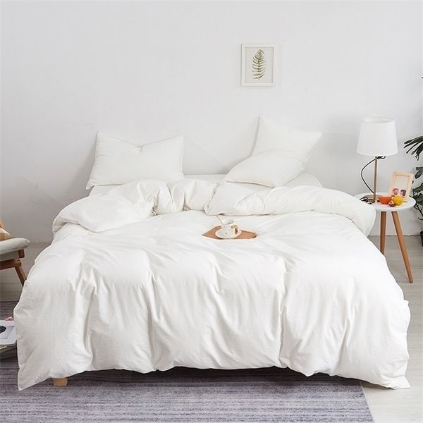 Tampa de edredão Branco Consolador King Tamanho Solid Color Quilt Tampa 240x260 Capas de cama de tecido de alta qualidade de alta qualidade