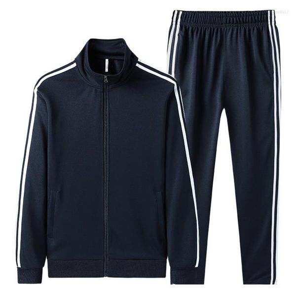 Set da corsa Set di abbigliamento sportivo da uomo classico Tute di marca Due pezzi Abbigliamento Homme Abiti da esterno Giacche con cappuccio da uomo Taglia grande