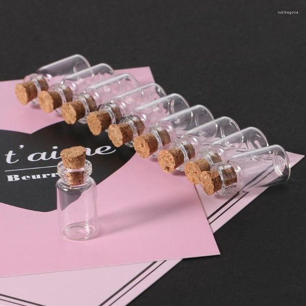 Garrafas de armazenamento 10pcs 0,5/1/2/20ml mini vidro pequeno com rolhas de cortiça minúsculas frascos de frascos