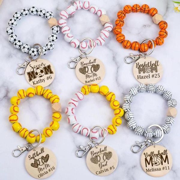 Chaves Keychains 2022 Minchações elegantes de bracelete de etapa com clipes de madeira simples pulseira de pulseira de charme de charme de jóias pendentes de jóias