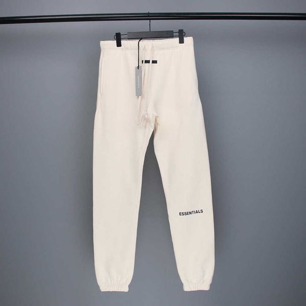 Calças masculinas novo outono inverno sweatpant hight street fashion marca ess e calças de algodão feminino carta de borracha impressão hip hop streetwear 2ycg