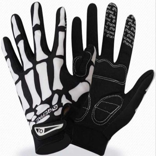 Gants de cyclisme Gants de cyclisme Sport de plein air Vélo de course Moto Fantôme Squelette Crâne Os Gants T221019