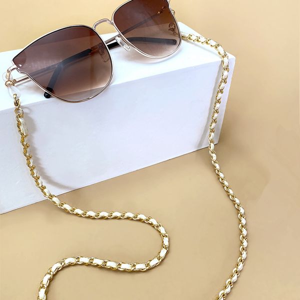 Euro-Am Hotsale Bardian Glasses Chain Металлический кожаный тканый стиль Lanyord для очков солнцезащитные очки маска для женщин модной веревки с силикагельским фабричным выходом