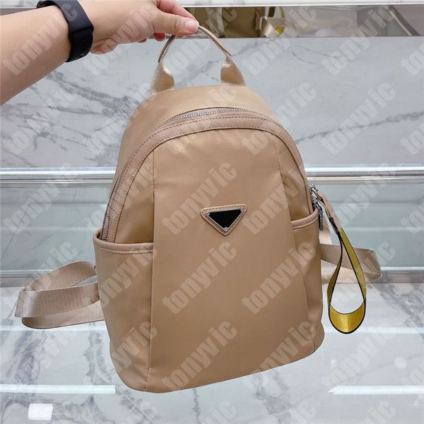 Bayan Tasarımcı Naylon Sırt Çantası Omuz Çantaları Marka Klasik Unisex Çanta Siyah Erkek Sırt Paketi Metal Fermuar Çok Cepler Schoolbag Bookbag