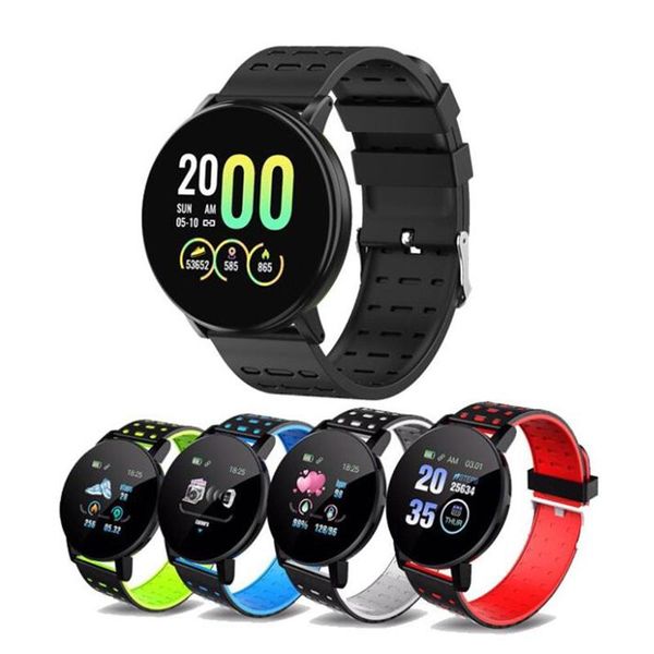 119 Plus Smart Armband Armband Smartband Mit Blutdruck Herzfrequenz Wasserdicht Farbbildschirm Sport SmartWatch Fitness Tracker
