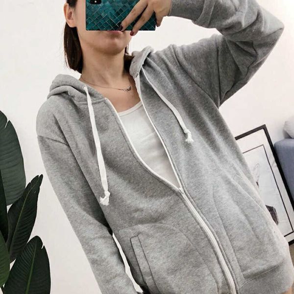 Damen Hoodies Sweatshirts 2022 neue lange Pullover Reißverschluss verdickte Strickjacke Liebe Stickerei Bowling spielen Liebe Herz