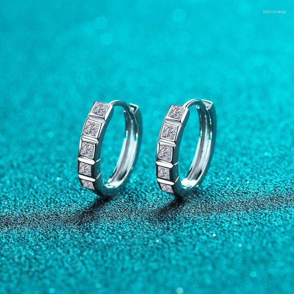 Creolen Luxus Sterling Silber Schliff 0,8 Karat Echter Moissanit Für Frauen Funkelnde Hochzeit Edlen Schmuck Verkauf im Großhandel