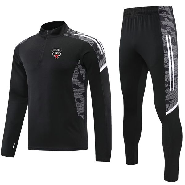 DC United Men's Tracksuit Halb -Reißverschlussjacke Hose Freizeit Sweatshirt Anzüge Sportswear Outdoor Sport und Freizeitbekleidung Erwachsene Tracksuts