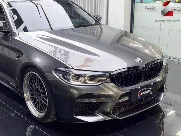 Gloss Liquid Metallic Gunmetal Grey Vinyl Wrap Film Adesivo adesivo Metal Grey Glossy Car Wrapping Foil Roll Canali di rilascio dell'aria