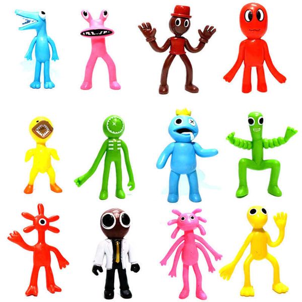 Action Figure Model For Kids New Rainbow Friend Toys Cartoon Cake Commercio all'ingrosso Rainbow Friend Doll Modello a mano Bocca Monster Action Toy Figure Marveling