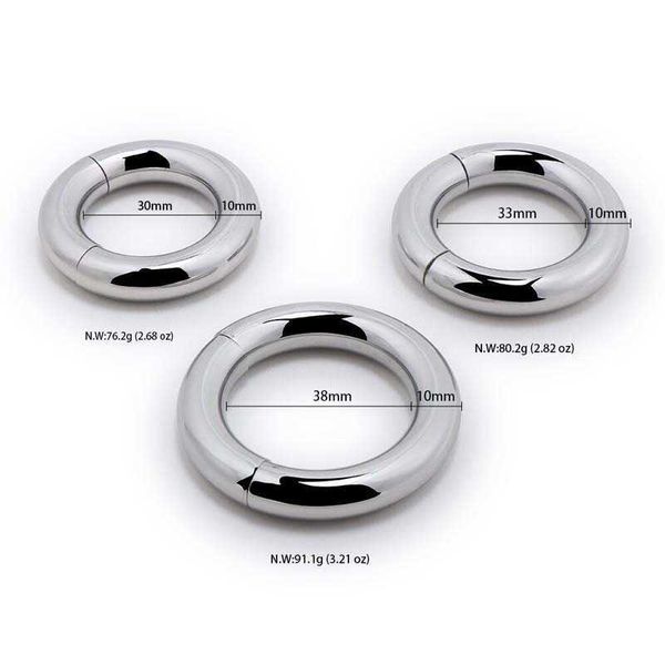 Itens de beleza Ímã de metal Penis Ring Lock Sperm Male Castity Adult Sexy Toys Crusher Scrotum Dick Stretcher Cockring For Men Delay Time Tool