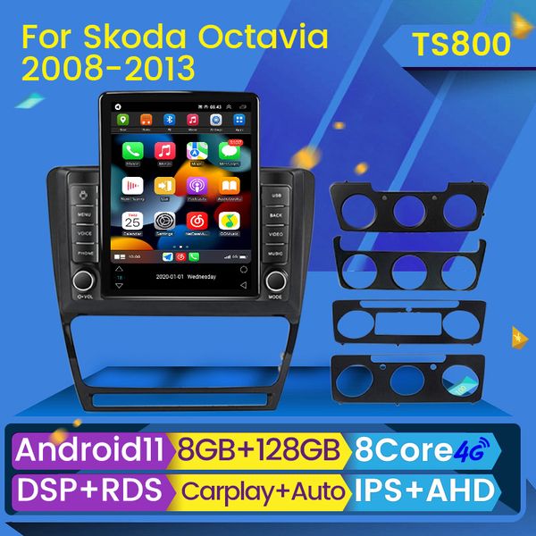 2DIN Player Android 11 CAR DVD Radio MultiMidia Video RDS DSP для Volkswagen Skoda Octavia 2 A5 2007-2014 Навигация GPS BT BT