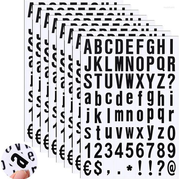 Confezione regalo 10 fogli Adesivi neri per numeri di cassetta postale Autoadesivi digitali 0-9 Street House Numeri di indirizzo Targhe adesive