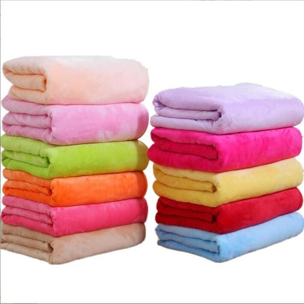 Cobertores de flanela de flanela coberta Baby Soldem Sof￡ Sof￡ Soldagem de Bedding Summer Summer macio Cobertoras de capa de colcha presentes 17 cores por mar RRB16553