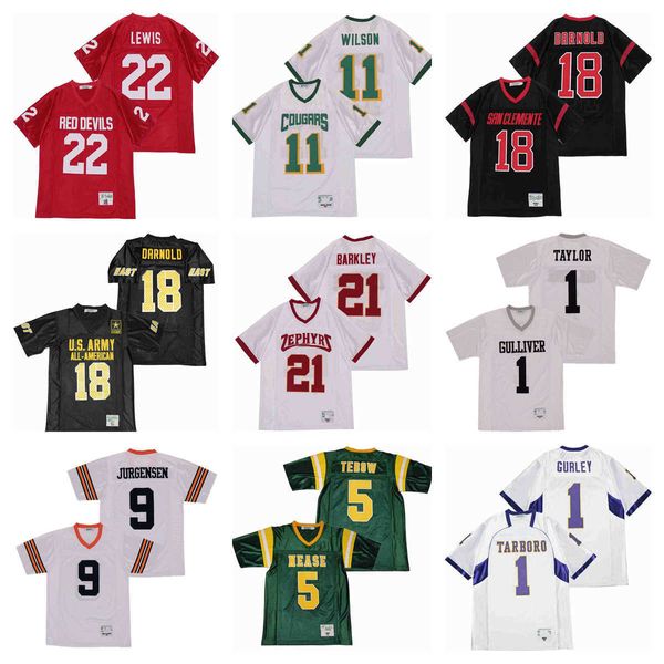 American College Football Wear Movie Football Jerseys 1 Todd Gurley 18 Sam Darnold 22 Ray Lewis 21 Saquon Barkley 11 Russell Wilson 1 Sean Taylor 9 Sonny Jurgensen 5 Teb