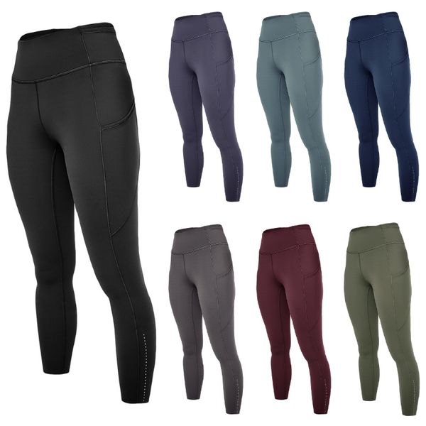 Lu Lu Leggings Lldkd Fast Abbigliamento da donna e yoga gratuito Pantaloni Pantaloni skinny Collant slim Excerise Sport Palestra Corsa Pantaloni lunghi Vita elastica