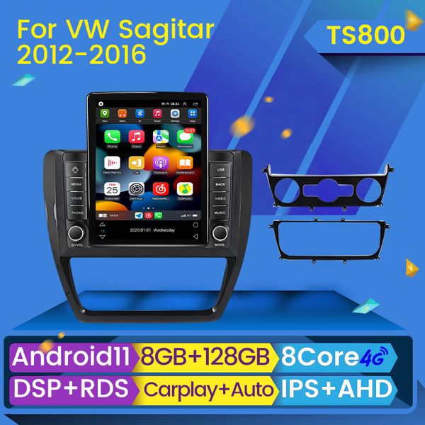 Android 11 Lettore 2Din Car dvd Radio Per Volkswagen VW Sagitar Jetta 6 Bora 2011-2018 Multimedia Carplay stereo BT unità di Testa