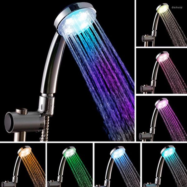 Ensembles De Douche De Salle De Bain LED Tête Autocolorante Chuveiro Salle De Bain Ducha Douche Pommeau Douchette Alcachofa Douchekop Duschkopf Grifo