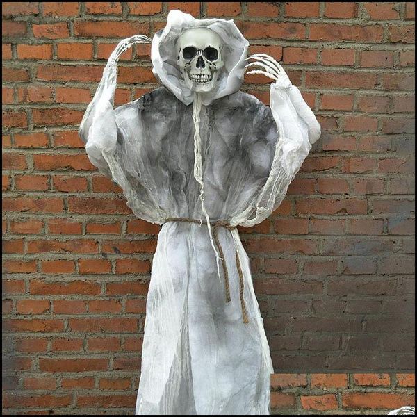 Decorazione per Feste 165 Cm Halloween Appeso Fantasma Casa Stregata Fuga Decorazioni Horror Terrore Puntelli Spaventosi Festa a Tema Goccia Ornamento Dhsme