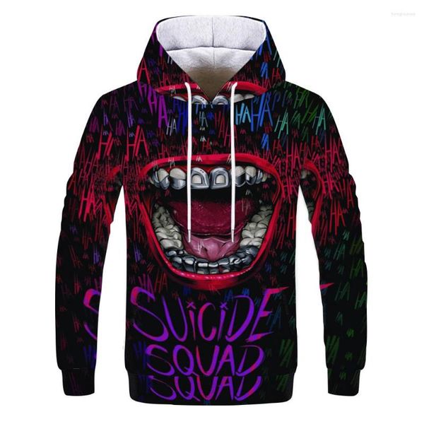 Erkek Hoodies İlkbahar ve Sonbahar Yaratıcı Mektup Deseni Hoodie Hoodie3d Baskı Gevşek Kazak Hip Hop Kız Sweatshirt Street Kişilik