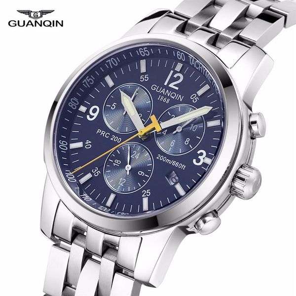 Relogio Masculino GUANQIN Orologi automatici da uomo Top Brand Orologio di lusso da uomo Orologio meccanico da nuoto impermeabile relojes hombre263T