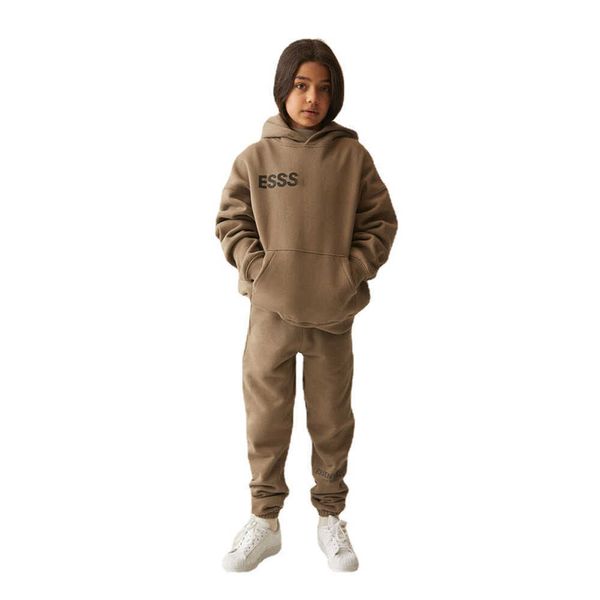 Kleidung Kinder Designer-Trainingsanzug Hoodies Sets Pullover Hosen 2 Stück Marke Solid bedruckt mit den Buchstaben Dolphin Sports Velvet Style