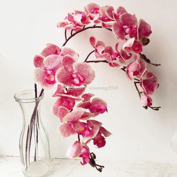 Fiori decorativi Orchidee Simulazione Tocco reale Farfalla Phalaenopsis Orchidea Artificiale Quattro colori per la decorazione di centrotavola di nozze