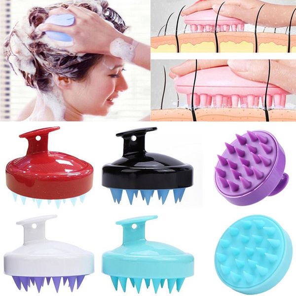 Silicone Head Body para lavar a ferramenta limpa Cuidado de cabelo Raiz da raiz da coceira Massagem do couro