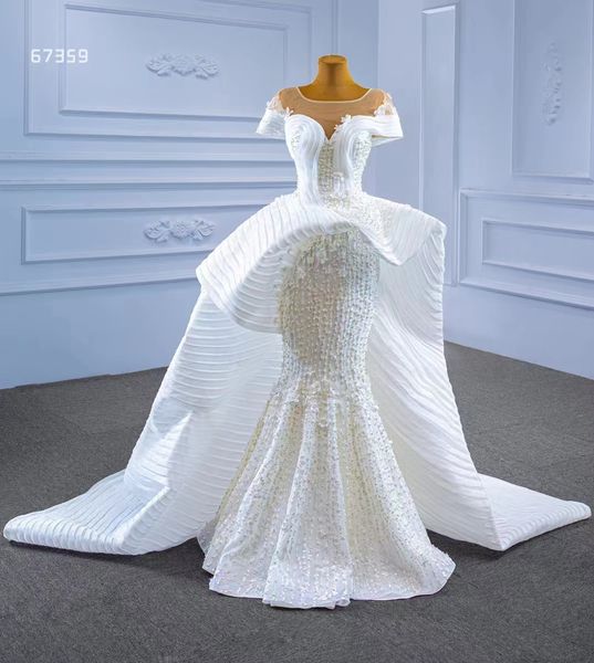 Свадебное платье в форме сердца, трендовый дизайн, роскошное белое кружево с бисером, SM67359
