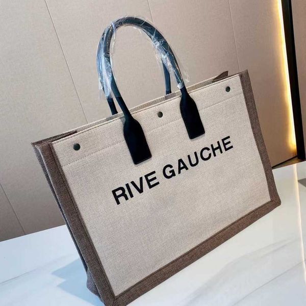 3 Farben Trend Damen Handtasche Rive Gauche Totes Shopping Hände Top Leinen Große Strand Designer Reise Umhängetasche Schulter