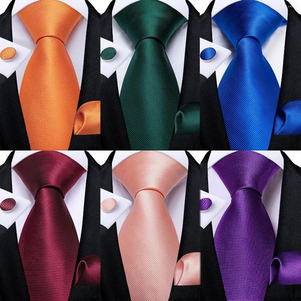 Bow Ties Klasik erkekler katı kırmızı mavi mor pembe kravat 8cm düğün partisi kravat hanky manşetler gömlek elbise aksesuarları cravat hediye dibangu