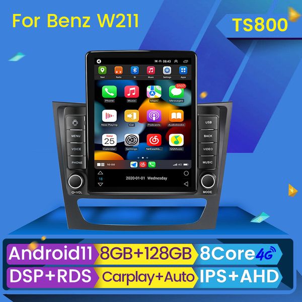 CAR DVD Multimídia Player RDS GPS no 2din Android Auto Radio Autoradio para Mercedes Benz E-Class W211 W219 E200 E220 E300 CarPlay
