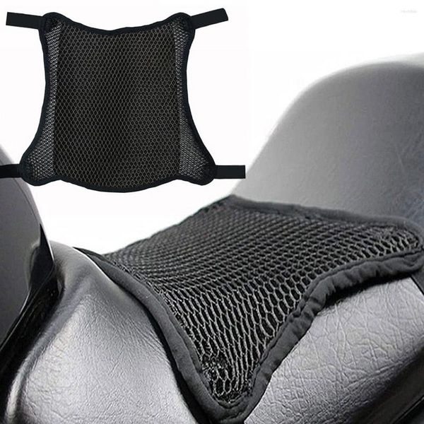 Araba Koltuğu Yaz Motosiklet Soğuk Kapak Çift Katmanlı Nefes Alabilir Motosiklet Yastık Güneş Koruyucu Pad Anti-Slip Universal Moto 3D Mesh