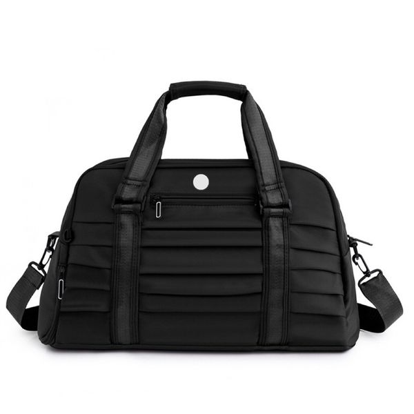 Lu Duffel Bag Yoga Handbag Gym Fitness Wrinkle Travel Outdoor Sports Bags Shoulder Bags 6 cores Grande Capacidade