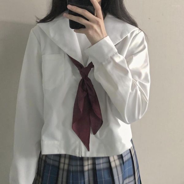 Papillon Collocazione giornaliera Singolo prodotto Triangolo Sciarpa Giapponese Carino Uniforme preppy JK Abito da marinaio Fazzoletto da collo Ragazza Cravatta grande Studente