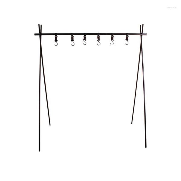 Kleiderbügel Racks Outdoor Kochgeschirr Hängen Rack Aluminium Legierung Faltbare Camping Trocknen Dreieckigen Topf Pfanne Große