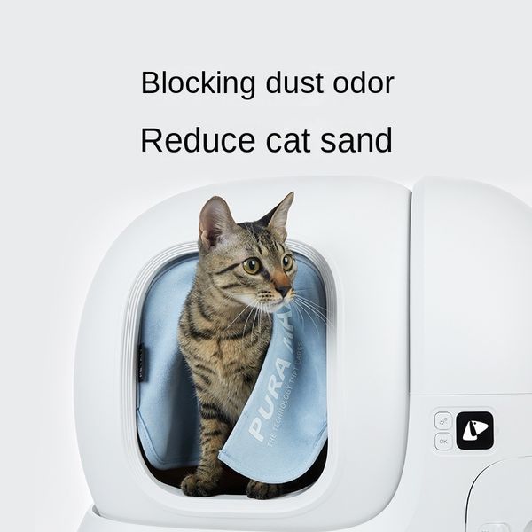 Sonstiges Katzenzubehör PETKIT Katzentoilette Automatische Toilette Magnetische Absaugung Staubdichter Türvorhang zur Reduzierung von Sand für PURA MAX Sandbox295W