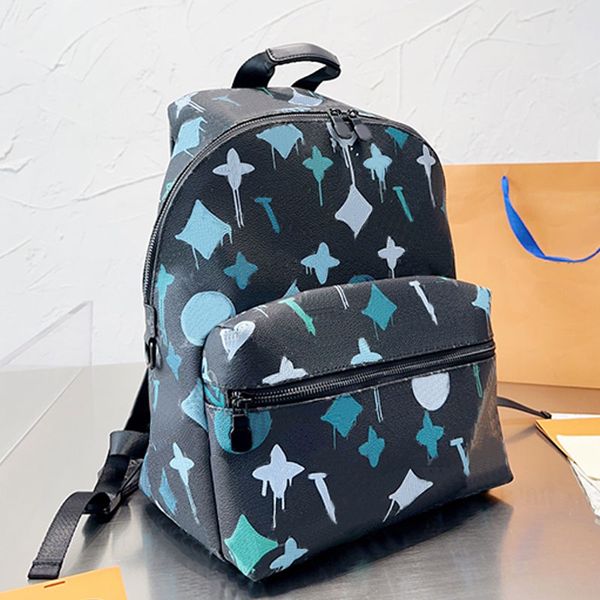 Bedruckter Rucksack Stil Frauen Schultasche Handtaschen Große Kapazität Mode Umhängetaschen Graffiti Brief Doppelreißverschluss Computer Paket Outdoor Reisetasche Rucksack