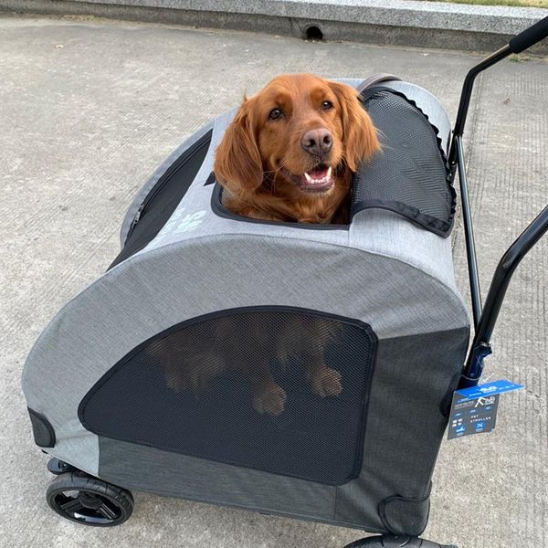 Capas de assento de carro de cachorro carrinho grande enorme deficientes e gatos especiais e machucados saem do carrinho de estimação Fold Pet