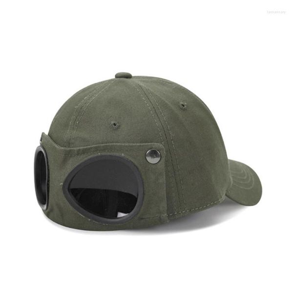 Tappi a sfera Novità per adulti Occhiali Occhiali da baseball 2 in 1 Harajuku Hip Hop Occhiali da sole vintage Protezione solare per esterni Cappello con visiera