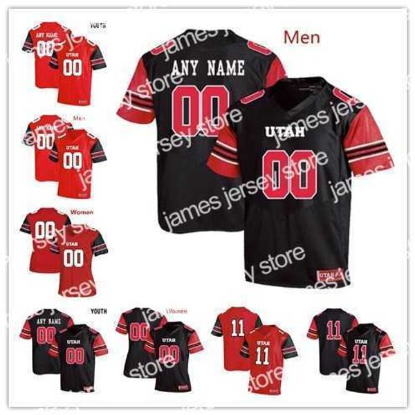 Jerseys de futebol Custom NCAA Utah Utes College Jersey Qualquer Nome Número Paul Kruger costurei futebol Red Black Men's Youth 92 Star Lotulelei 32 Eric